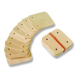 The band bricks for weaving bands are made of plywood. Size 7 × 7 cm. Band bricks are delivered in bundles of 10 pieces. 