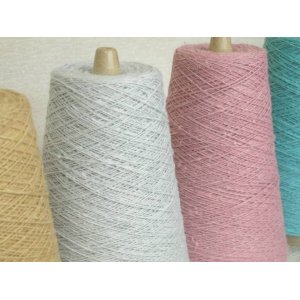 画像: 綿糸 ムラネップヤーン 4/1 コーン巻 100gと200g ４色から選んで！