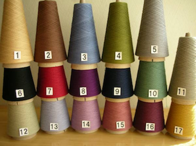 画像2: 綿糸カラー 20/2 高級コーマ糸 コーン巻 100gか200g 17色