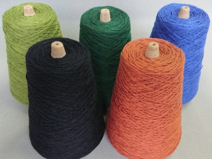 7 4 綿の手織り糸 太い糸 １巻き約150gと300g ５色から選んで 手織り屋 結